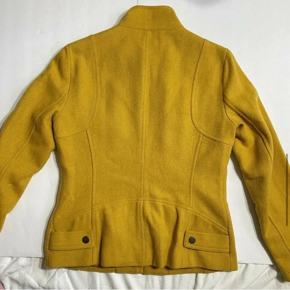TRIBAL Marigold Wool Blend Jacket Coat Zippered with Satin Lining 6 - Picture 13 of 13